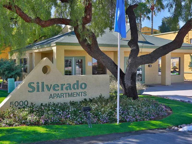 Silverado Apartments community sign